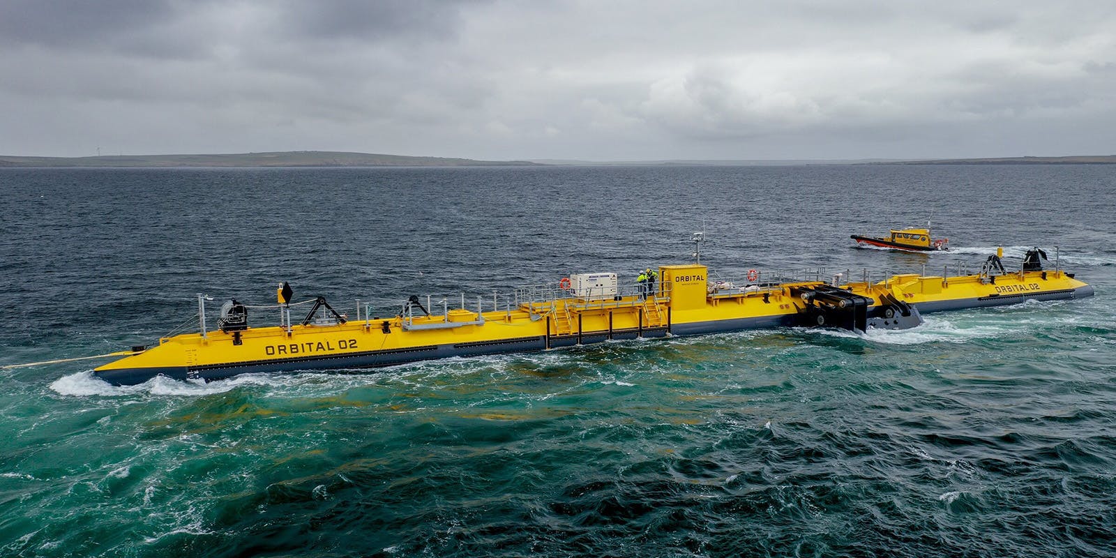 The world’s largest tidal turbine, the Orbital O2, in Orkney, Scotland